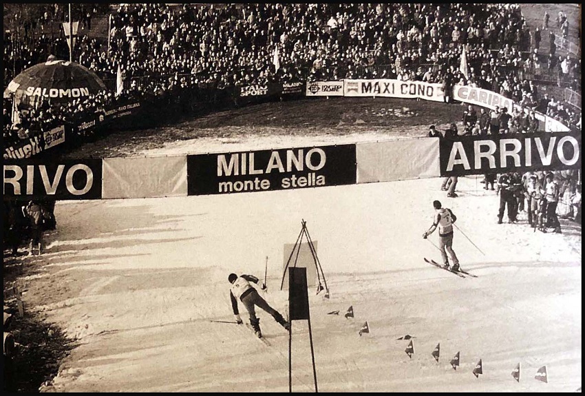 Alberto Tomba sul Monte Stella